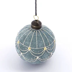 House Doctor Ornament Velour Dusty Green Large