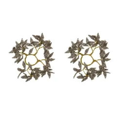 House Doctor Pearl Candle Rings Grey/Gold