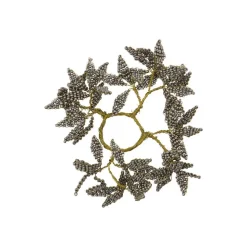 House Doctor Pearl Candle Rings Grey/Gold