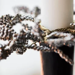 House Doctor Pearl Candle Rings Grey/Gold