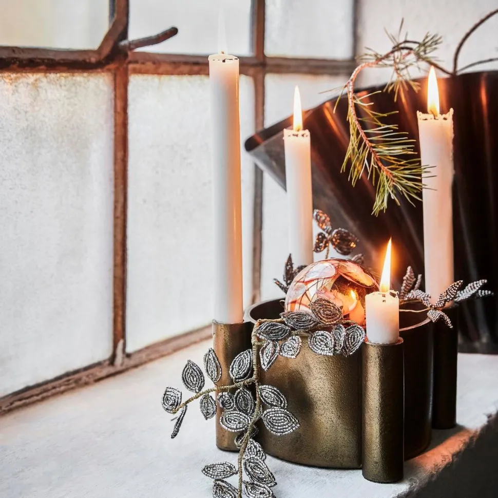 House Doctor Pearl Ornaments Grey/Gold