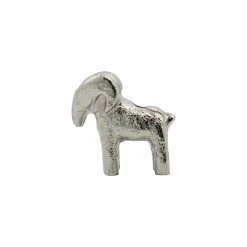 House Doctor Ram Candle Holder Antique Silver