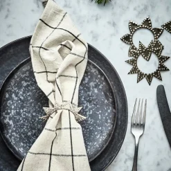 House Doctor Ring Napkin Rings Antique Champagne Silver