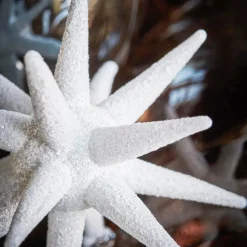 House Doctor Spike Ornament White/Glitter Small