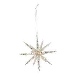 House Doctor Spike Ornament Silver/Glitter Large