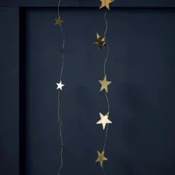 House Doctor Stars Garland Antique Brass Small