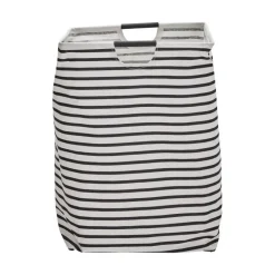 House Doctor Stripes Laundry Bag Black/White