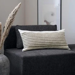 House Doctor Yarn Cushion Mustard 40x80 cm