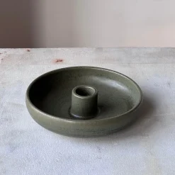 Julie Damhus Studio Oda Lysestage Skål Lille Grøn