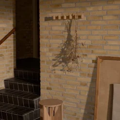 Kristina Dam Studio Column Coat Rack Long Light Oiled Oak