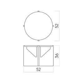 Kristina Dam Studio Simple Table Light Lacquered Oak