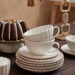 Lene Bjerre Design Camille Saucer Off White