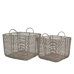 Lene Bjerre Design Harper Basket Set Nature/Grey