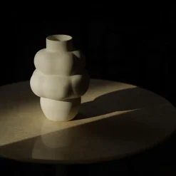 Louise Roe Balloon Vase 04 Ceramic Raw White