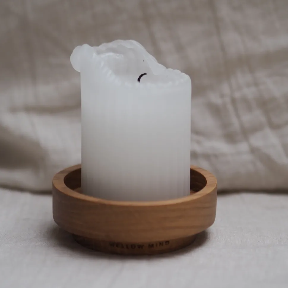 Mellow Mind Soap Dish Oak Round