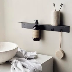Meraki Bottle Hanger With Hooks Brushed Black