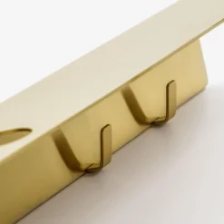 Meraki Bottle Hanger With Hooks Brushed Brass