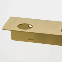 Meraki Bottle Hanger With Hooks Brushed Brass