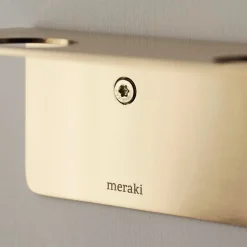 Meraki Bottle Hanger With Hooks Brushed Brass