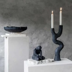 Mette Ditmer Art Piece Candleholder Black