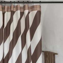 Mette Ditmer Diagonal Shower Curtain Chocolate