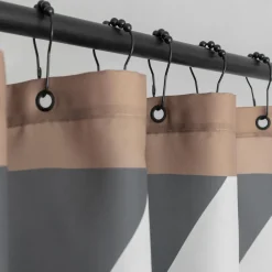 Mette Ditmer Diagonal Shower Curtain Dark Grey