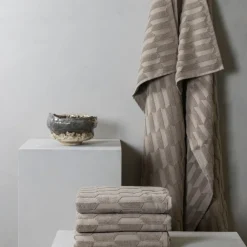 Mette Ditmer Geo Bath Towel Sand