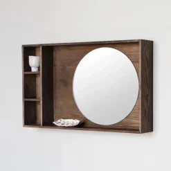Mette Ditmer Show-Me Mirror Shelf Oak/Dark Oiled Small