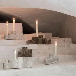 Mette Ditmer Step Trio Candleholder Chalk