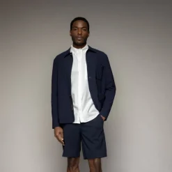 Mos Mosh Gallery Conor Seer Check Jacket Navy