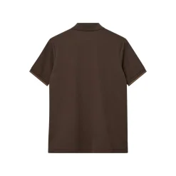 Mos Mosh Gallery Harvey Polo SS Tee Chocolate Brown