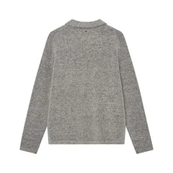 Mos Mosh Gallery Ryan Soft Zip Polo Pullover Light Grey