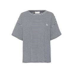My Essential Wardrobe Dana Tee Navy W. Off White Stripe