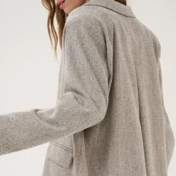 My Essential Wardrobe Emmy Blazer Oatmeal Melange