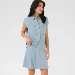 My Essential Wardrobe Nelly SS Shirt Light Blue Wash