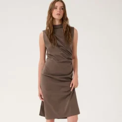 My Essential Wardrobe Sora Dress Major Brown