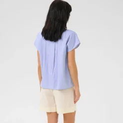 My Essential Wardrobe Stino Boxy Shirt Vista Blue