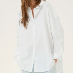 My Essential Wardrobe Sunna Boxy Shirt Bright White