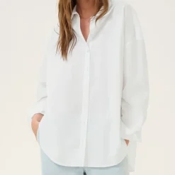 My Essential Wardrobe Sunna Boxy Shirt Bright White