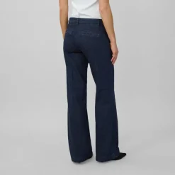 My Essential Wardrobe The Lara Pants Dark Blue Un-Wash