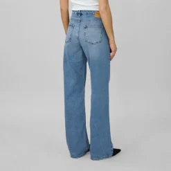 My Essential Wardrobe The Louis High Wide Jeans Medium Blue