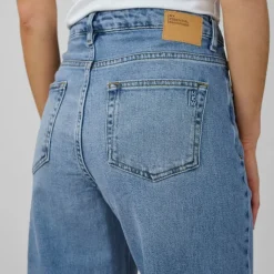 My Essential Wardrobe The Louis High Wide Jeans Medium Blue