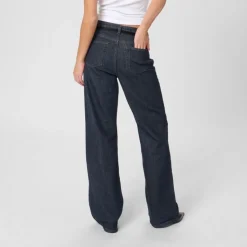 My Essential Wardrobe The Louis High Wide Jeans Dark Blue Un-Wash