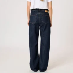 My Essential Wardrobe The Louis High Wide Jeans Dark Blue Un-Wash