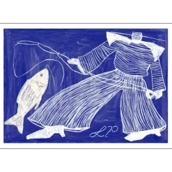 Poster & Frame Sam Fishing 50x70 cm