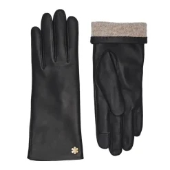 RHANDERS Anna Leather Gloves Black