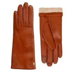 RHANDERS Anna Leather Gloves Cognac