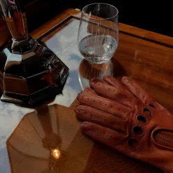 RHANDERS Frederik Leather Gloves Cognac