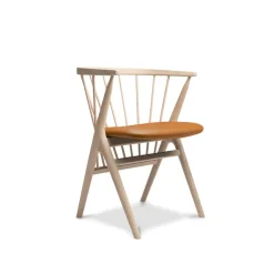 Sibast Furniture No 8 Chair Hvidolieret Eg Cognac Brandy Læder