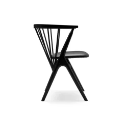 Sibast Furniture No 8 Chair Sortlakeret Bøg Sort Saga Læder